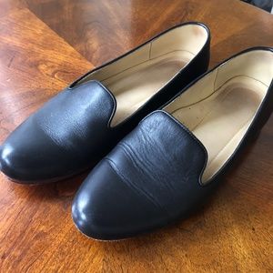 Black Nisolo Leather Smoking Shoe